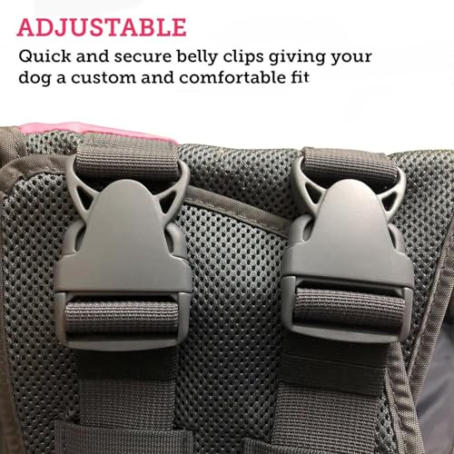 Water Float Dog Flotation Life Jacket Vest, Swimming Float Aid with Safety Handle, Adjustable Comfortable Durable Preserver High Buoyancy Coat (Pink, Large) - color: Pink, size: Large