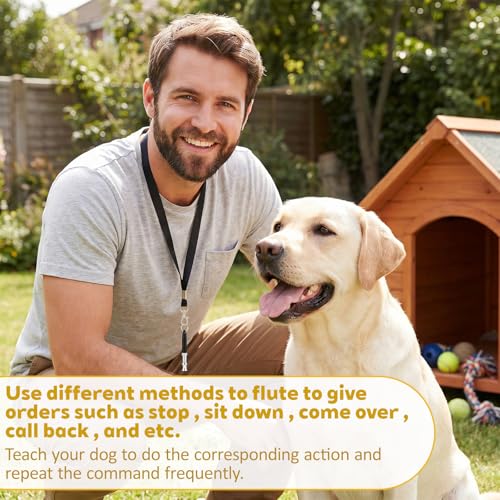 2Pcs Dog Whistle, Dog Whistle to Stop Barking Neighbors Dog Adjustable Dog Training Whistle with Lanyard