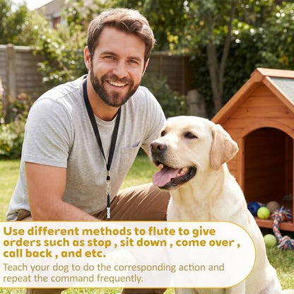 2Pcs Dog Whistle, Dog Whistle to Stop Barking Neighbors Dog Adjustable Dog Training Whistle with Lanyard
