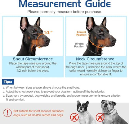 Pawaboo Dog Muzzle, Head Halter Collar for Dog, Pet Nylon Reflective Adjustable Loop Anti-Biting Barking Control Easy Fit Dogs Stops Dogs Pulling Head Leash, Small Size, Purple - color: Purple, size: Small