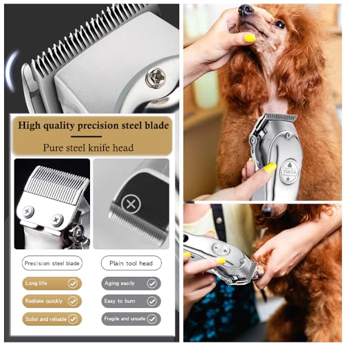 yucca Grooming Kit for Dogs at Home, Dog Razors for Grooming, Dog Shaver Grooming Set for Thick Hair, Dog Trimmers Clippers Professional, Cat Clippers for Matted Hair - size: DGC-4