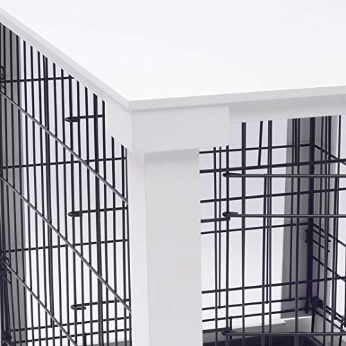 zoovilla White Dog Cage with Crate Cover, Dog Kennel Small - size: 27.2"L x 20.7"W x 22.0"H