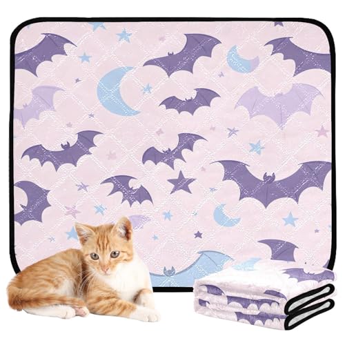 Qilmy Bats Pet Mat, Waterproof Reusable Dog Training Pad Anti-Slip Pet Creat Pad for Small Medium Large Dogs and Cats - size: Smallx3