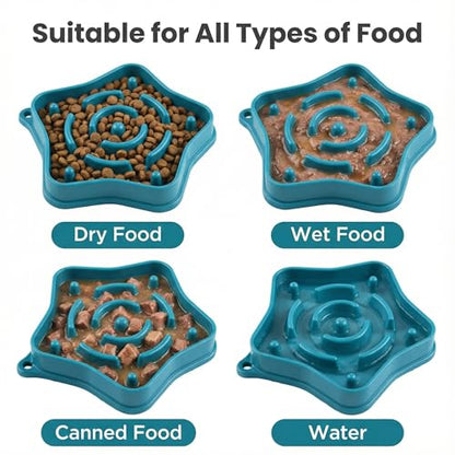 Pet Slow Feeder Bowl for Small Dogs, Puzzle Feeder for Petite Dogs, Anti-Choking, Slow Eating, 350ML Capacity, BPA-Free, Small Size