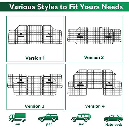 HAITRAL Universal-Fit Barrier,Adjustable Dog Barrier for SUVs,Cars,Trucks,Heavy-Duty Wire Mesh Guard Pet Divider,Back Seat Dog Separator Gate for Cargo Area,Safety Car Travel Accessories