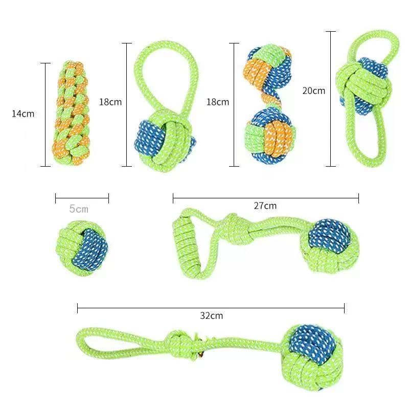 Depets Dog Rope Toys, 8 Pack Puppy Chew and Teething Toys, Durable Knotted Rope for Small Dogs (Picture Color)