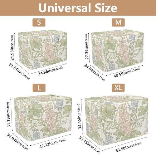 Pink Blue Floral William Morris Pattern Dog Crates Covers Puppy Kennel Cover Dog Crate Curtains - size: Small