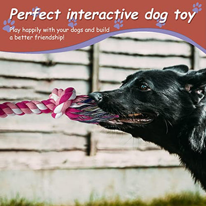 Lmlpt Tough Dog Rope Toy for Large Aggressive Chewers Heavy Duty Chew Toys,Pink