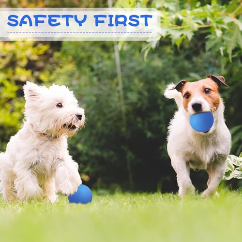 Hiboom 15 Pack Natural Rubber Tennis Balls for Dogs Catching Pet Dog Balls for Fetch Training 2.4 Inch Interactive High Bounce and Floatable pet Toy for Park Beach Gift(Blue) - color: Blue