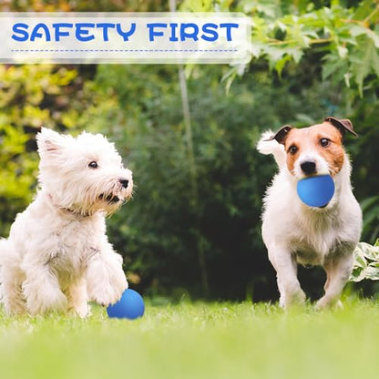 Hiboom 15 Pack Natural Rubber Tennis Balls for Dogs Catching Pet Dog Balls for Fetch Training 2.4 Inch Interactive High Bounce and Floatable pet Toy for Park Beach Gift(Blue) - color: Blue