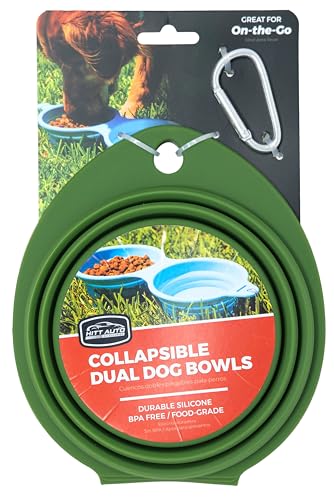 Hitt Brands Collapsible Dog Bowl – Portable Foldable Silicone Pet Water & Food Bowl, Expandable Travel Dog Bowls for Hiking, Camping, Walking & Puppy Essentials