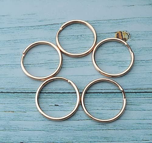 5 Pcs Dog Tag Clips with 5 Pcs 3/4 Inch Keychain and 1 Inch Keychain Gold Metal Dog Tag Rings for Pet Kitten Cat Collars ID Holder Harnesses