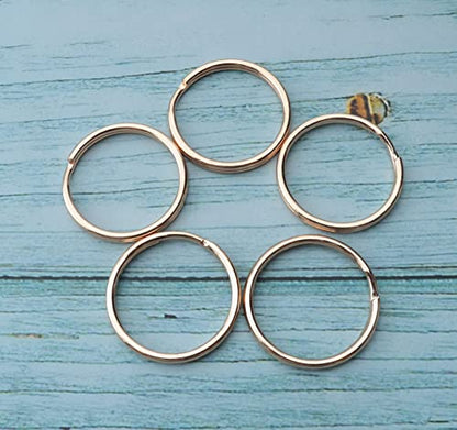 5 Pcs Dog Tag Clips with 5 Pcs 3/4 Inch Keychain and 1 Inch Keychain Gold Metal Dog Tag Rings for Pet Kitten Cat Collars ID Holder Harnesses
