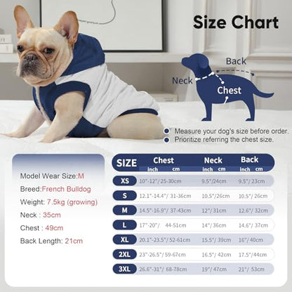 Vecomfy Fleece Lining Extra Warm Dog Hoodie in Winter,Small Dog Jacket Puppy Coats with Hooded,Beige and Blue XS - color: Beige and Blue, size: X-Small (Pack of 1)