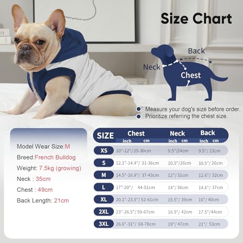 Vecomfy Fleece Lining Extra Warm Dog Hoodie in Winter,Small Dog Jacket Puppy Coats with Hooded,Beige and Blue S - color: Beige and Blue, size: Small (Pack of 1)