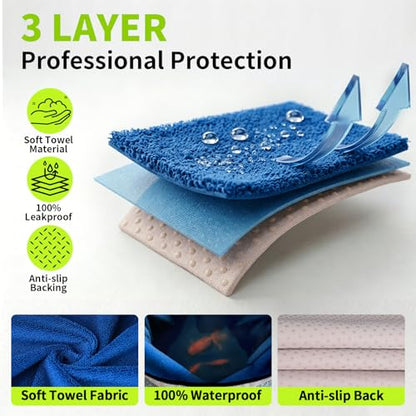 Leader Accessories Towel Car Seat Cover Waterproof Blue for Truck SUV Front Seat Machine Washable - After The Gym, Runs, Swimming, Surfing - color: Towel Blue 1pcs