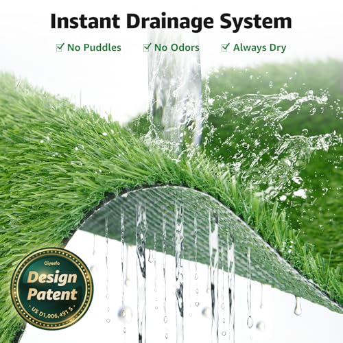 Grass Pad for Dogs Potty: 35.5” x 23.6” Indoor Dog Grass Pad with Tray 2 Pcs Replacement Artificial Grass Mats-5 Pics Disposable Puppy Pads for Puppy Training Apartment,Balcony & Apartment Use
