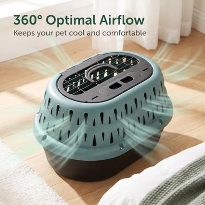 Green Top Load Pet Carrier for Cats & Small Dogs – 19" Soft-Sided Kennel, Lightweight Travel Crate for Pets up to 10 lb for Car, Plane, Vet, or Overnight Stays