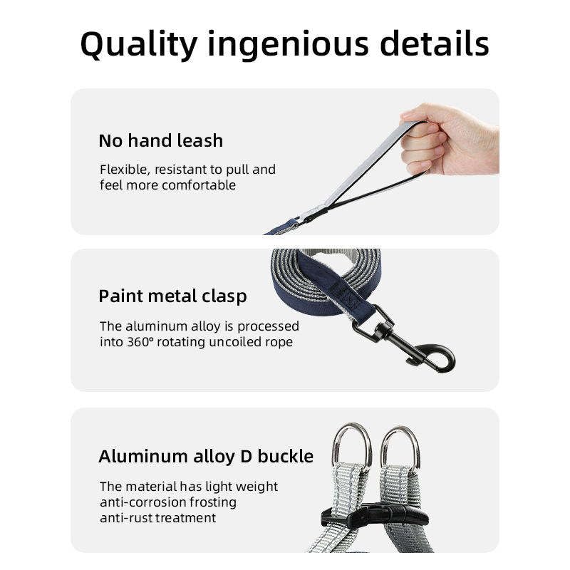 Escape-Proof Dog Harness Vest Breathable Chest Back Leash Set for Small Dogs Cats Adjustable Reflective Pet Safety Walking Vest - color: Sliver, size: M