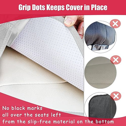 Meolsaek Car Seat Protector for Child Car Seat, Durable 600D Fabric Waterproof Car Seat Cover with Thick Pad Non-Slip Backing，No Imprints (Light Gray-1 pc) - color: Light gray-1 pc