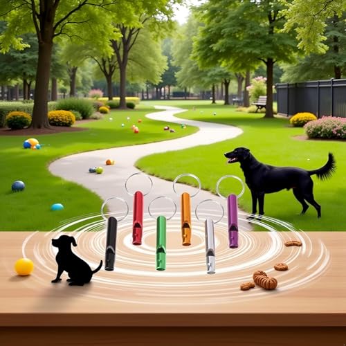 6 Pcs Ultrasonic Dog Training Whistles Metal Dog Training Whistles for Small Large Pet Dog Whistles Dog Flute Dog Whistles that Makes Dogs Come to You Dog Whistles that Makes Dogs Stop Barking