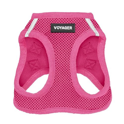 Best Pet Supplies Voyager Step-in Air Harness - All Weather Mesh, Reflective, No Pull Harness for Dogs, Cats - Secure with Hook & Loop Fastener, Buckle, Double D-Rings - Fuchsia, XL - color: Harness (Fuchsia), size: XL (Chest: 20.5 - 23")