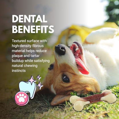 Consumable Corner - Super Nylon Dog Chew Bone - Beef Flavor Infused - for Teething & Aggressive Chewers - Long Lasting Durable Material - Safe for All Dogs - Small - 1 Bone - size: Small