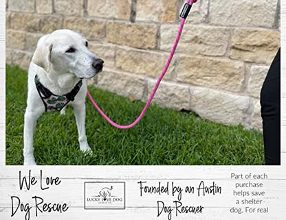 Lucky Love Dog Rope Leash, Reflective, Padded Handle, Thick Rope, Medium to Large Dogs, Sapphire - color: Sapphire