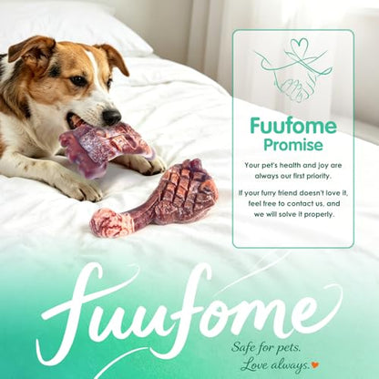 Fuufome Dog Chew Toys for Aggressive Chewers：2 Pack Indestructible Dog Toy for Large Breed- Tough Nylon Teething Bone Toy to Keep Them Busy - color: Grilled color