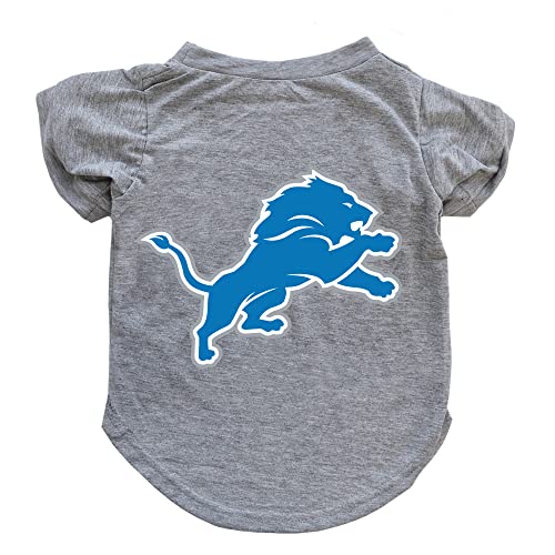 Littlearth NFL Detroit Lions Pet T-Shirt, Team Color, Small - color: Detroit Lions, size: Small