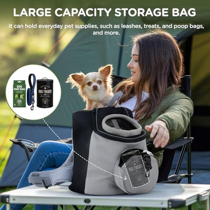 BONTHEE Pet Dog Backpack Carrier Small Pet Front Backpack,Ventilated Mesh Dog Travel Back Pack with Sturdy PE Bottom Support, Chest Buckle for Small Dogs & Cats, Outdoor Hiking for Pets Up to 10 lbs