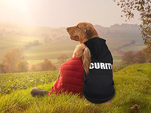 Dog Hoodie Security Dog Sweater Soft Brushed Fleece Clothes Hoodie Sweatshirt with Pocket for Small Medium Large Dogs (XX-Large) - size: XX-Large