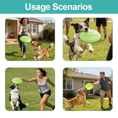 Dog Frisbee, Interactive Dog Flyer Toys, Flying Disc Dog Toy for Outdoor Playtime, Flying Disc for Training & Exercise, Perfect for Park, Beach & Water Play, Suitable for Medium & Large Dogs, Purple