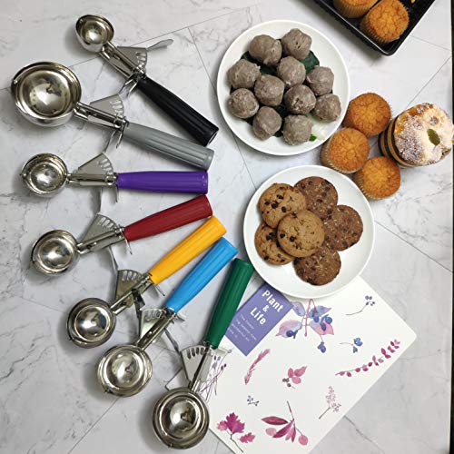 Cookie Scoop - #40 (0.78 oz) - Disher, Portion Scoop, Food Scoop - Portion Control - 18/8 Stainless Steel, Black Handle - size: #40 / 0.78 oz