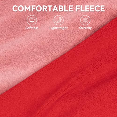 cyeollo 2 Pack Small Dog Sweater Soft Sweatshirt Warm Fleece with Reflective Stripe Pullover Jacket Pet Puppy Female Dog Clothes in Cold Weather Sweaters for Small Dogs, Red & Fuschia S - color: Red & Fuschia, size: Small
