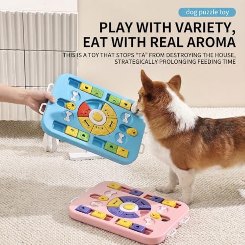 Interactive Dog Puzzle Toy, Dog Enrichment Toy with Treat Dispensing, Slow Feeder Puzzle for Mental Stimulation, Brain Training Toy for Dogs and Cats - color: Heart-Shaped Mousse Rice Flour