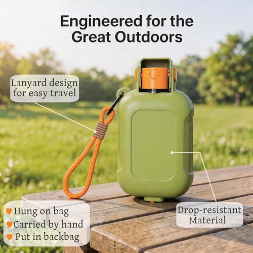 Portable Dog Water Bottle 15.5 oz 2-in-1 Foldable Travel Dog Bowls Pet Food Bowl Leak Proof Puppy Water Dispenser for Hiking Camping Walking Green