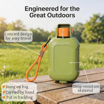 Portable Dog Water Bottle 15.5 oz 2-in-1 Foldable Travel Dog Bowls Pet Food Bowl Leak Proof Puppy Water Dispenser for Hiking Camping Walking Green
