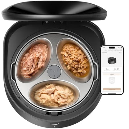 PETLIBRO Automatic Wet Food Cat Feeder 2026 New Version with Semiconductor Cooling, Refrigerated 3 Fresh Meals in 3 Days, App-Controlled Pet Food Dispenser, Stainless Steel Bowl, Easy to Clean - color: Black, size: Feeder