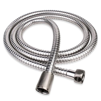59" Brushed Nickel Shower Hose Replacement Handheld Kink Free Stainless Steel Shower Head Wand Hose Extension Extra Long with Brass Insert and Nut, Durable & Flexible for Pet Bathing Cleaning - color: Brushed Nickel, size: 59 Inches