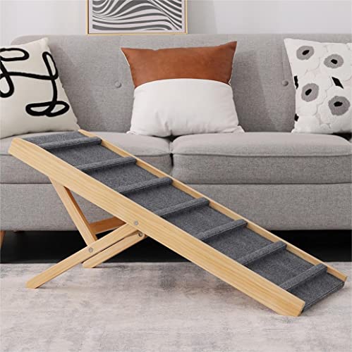 Large Dog Pet Ramp Stairs for Bed Couch Car Truck SUV,Dog Pet Ramp for Small Large Dogs Pets to Get on High Bed Truck Couch Sofa - size: Medium