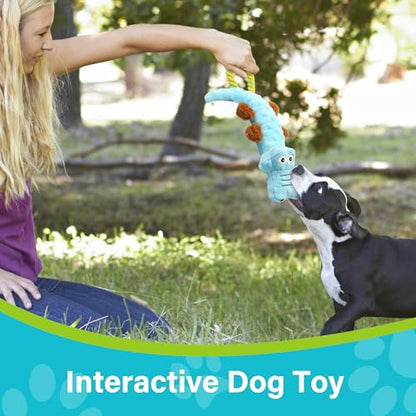 Prime Pets Squeaky Dog Toys, 2 Pack, Tough Stuffed Tug of War Dog Toys for Small Medium Large Dogs, Interactive Puppy Chew Toy to Keep Them Busy