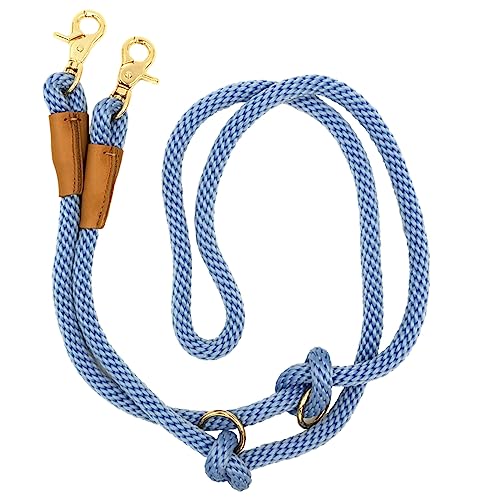7FT Hands Free Dog Leash, Waist Dog Leash for Walking Running - color: Airy blue
