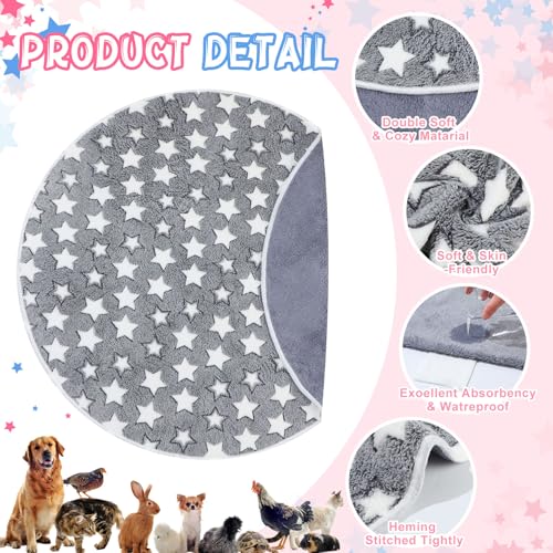 Hahafelt 4 Pcs Round Whelping Pee Pads Washable for Dogs Waterproof Pet Training Mats Reusable Puppy Whelping Pads Non Slip Cat Dog Bed Mat for Crate Kennel(Large Star,36 Inches) - size: 36 Inches