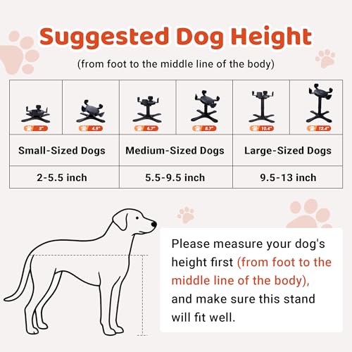 Elevated Adjustable Dog Bowl Feeding Stand, 3 Heights and Tiled Ajudst, Compatible with Moost Feeding Bowls, Great for Medium Large Dogs(2 Pack-C) - size: B - 2 Pack-C
