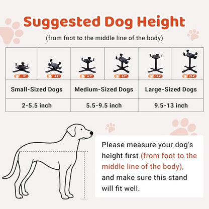 Elevated Adjustable Dog Bowl Feeding Stand, 3 Heights and Tiled Ajudst, Compatible with Moost Feeding Bowls, Great for Medium Large Dogs(2 Pack-C) - size: B - 2 Pack-C