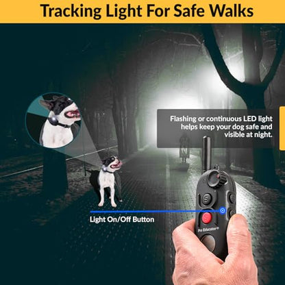 E-Collar Educator Pro Dog Training Collar with Remote, 2 Dogs | 1/2 Mile Range, 100 Levels, Waterproof & Rechargeable, Ergonomic Remote, Night Light - size: 2 Dog