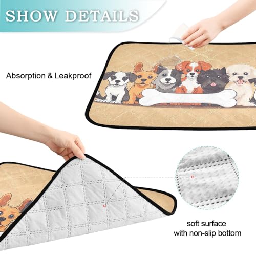 Qilmy Dog Pet Mat, Waterproof Reusable Dog Training Pad Anti-Slip Pet Creat Pad for Small Medium Large Dogs and Cats - size: Smallx3