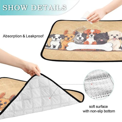 Qilmy Dog Pet Mat, Waterproof Reusable Dog Training Pad Anti-Slip Pet Creat Pad for Small Medium Large Dogs and Cats - size: Medium+Large
