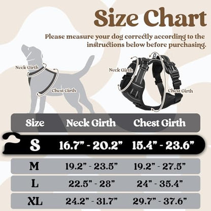 rabbitgoo Dog Harness Small Sized, No Pull Pet Harness with 3 Buckles, Adjustable Soft Padded Vest with Control Handle, Walking Reflective Pet Vest for Small Dogs, Black, S - color: Black, size: Small